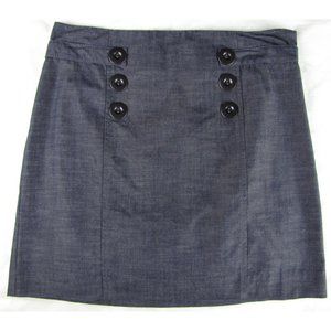 SALE!  Linen Buttons Gray Short Mini Skirt